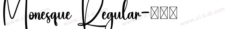 Monesque Regular字体转换